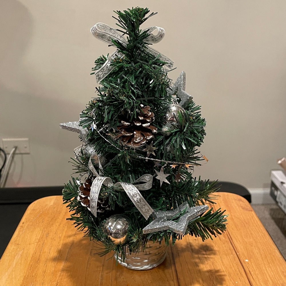 Silver Holiday Mini Tree - Picture 2 of 2